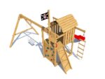 Spielplatz Monkey's Home Kleiner Pirat SAM mit roter Rutsche – Bild 2