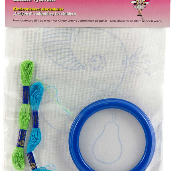 Kinderstickset Stickrahmen + 3 Muster und 4 Garne in Tasche verschiedene Farben Kinderstickset Stickrahmen + 3 Muster und 4 Garne in Tasche verschiedene Farben