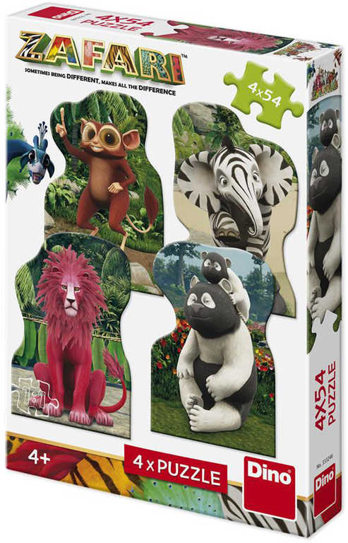 dino-puzzle-4x54-dilku-zafari-zoomba-a-kamaradi-13x19cm-skladacka-4v1 DINO Puzzle 4x54 Teile Zafari: Zoomba und Freunde 13x19cm Puzzle 4in1 DINO Puzzle 4x54 Teile Zafari: Zoomba und Freunde 13x19cm Puzzle 4in1