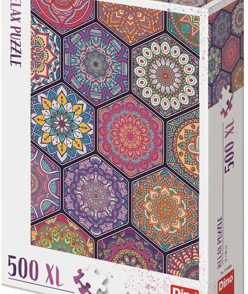 DINO Puzzle 500 Teile XL Mandalas 47x66cm puzzle DINO Puzzle 500 Teile XL Mandalas 47x66cm puzzle
