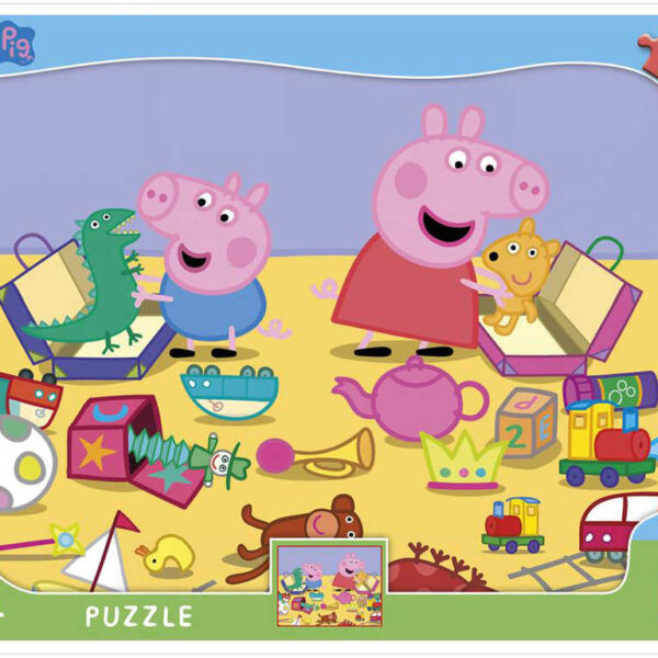 DINO Puzzlebrett 12 Teile Peppa Pig Puzzle 31x23cm DINO Puzzlebrett 12 Teile Peppa Pig Puzzle 31x23cm