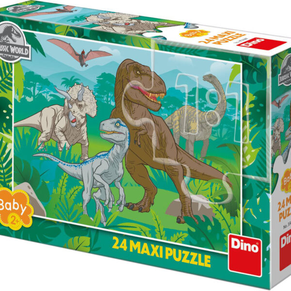 DINO Puzzle Jurassic World 66x47cm Baby-Puzzle maxi 24 Teile DINO Puzzle Jurassic World 66x47cm Baby-Puzzle maxi 24 Teile