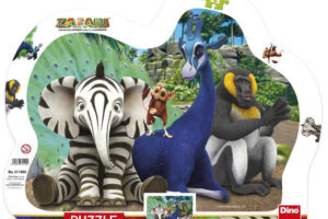 DINO Puzzle Konturenbrett 25 Teile Zafari Puzzle 30x23cm DINO Puzzle Konturenbrett 25 Teile Zafari Puzzle 30x23cm