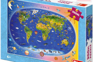 DINO Puzzle XL 300 Teile Kinderweltkarte 47x33cm Puzzle in einer Box DINO Puzzle XL 300 Teile Kinderweltkarte 47x33cm Puzzle in einer Box