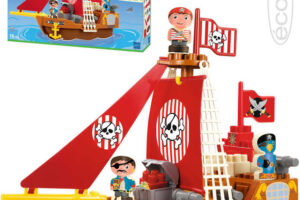 ECOIFFIER Baby Abrick Piratenschiff Spielset mit 2 Figuren aus Kunststoff für Baby ECOIFFIER Baby Abrick Piratenschiff Spielset mit 2 Figuren aus Kunststoff für Baby