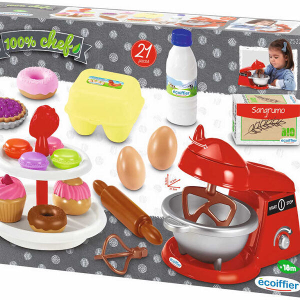 ECOIFFIER Baby-Küchenroboter-Set mit Werkzeugen und Lebensmittelpuppen aus Kunststoff ECOIFFIER Baby-Küchenroboter-Set mit Werkzeugen und Lebensmittelpuppen aus Kunststoff