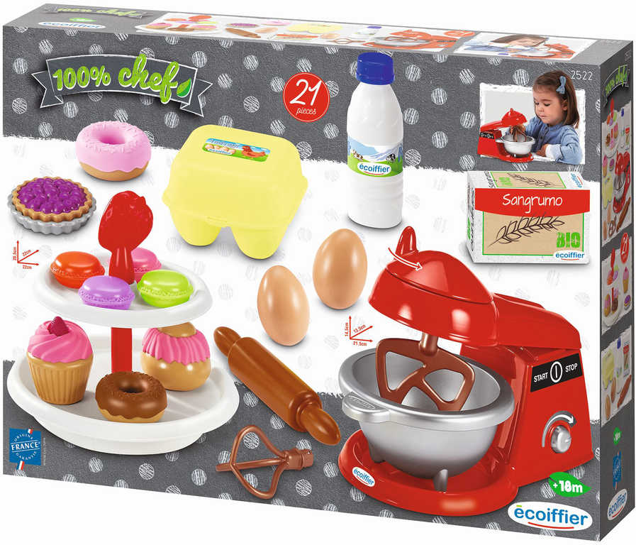 ecoiffier-baby-robot-kuchynsky-set-s-nastroji-a-maketami-potravin-plast ECOIFFIER Baby-Küchenroboter-Set mit Werkzeugen und Lebensmittelpuppen aus Kunststoff ECOIFFIER Baby-Küchenroboter-Set mit Werkzeugen und Lebensmittelpuppen aus Kunststoff