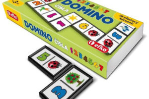 EFKO Game Dominoes Zahlen Bilder und Zahlen 28 Stück für kleine Kinder in einer Schachtel EFKO Game Dominoes Zahlen Bilder und Zahlen 28 Stück für kleine Kinder in einer Schachtel