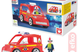 EFKO TOY Feuerwehrauto-Set mit Feuerwehrmann und Zubehör in Box BUILDING BOX EFKO TOY Feuerwehrauto-Set mit Feuerwehrmann und Zubehör in Box BUILDING BOX