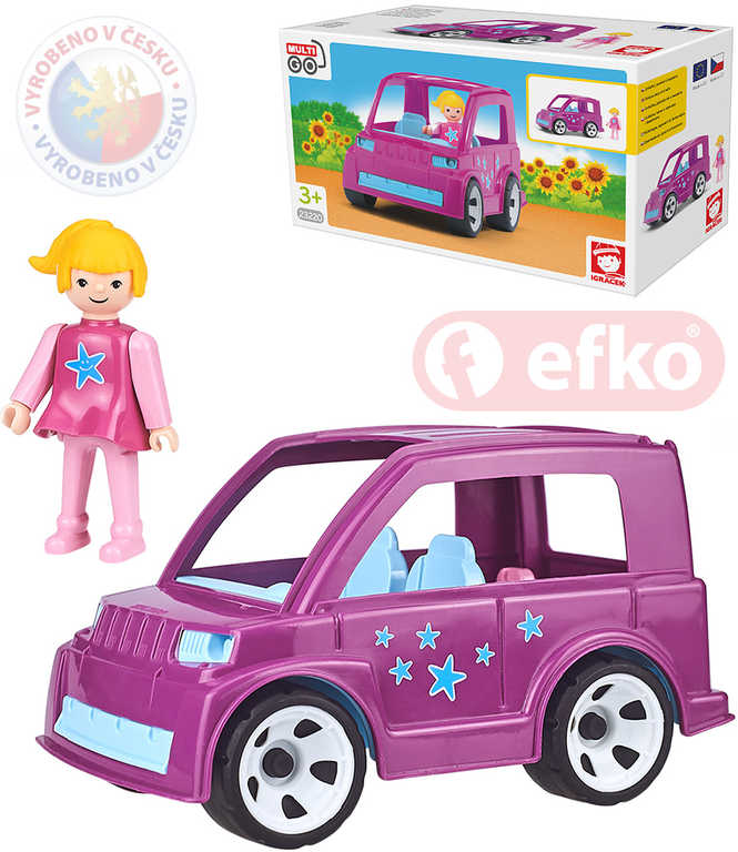 efko-igracek-multigo-auto-pinky-star-set-s-figurkou-plast-stavebnice EFKO TOY MultiGO Auto Pinky Star Set mit Kunststoff-Figur SET EFKO TOY MultiGO Auto Pinky Star Set mit Kunststoff-Figur SET