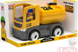 EFKO TOY MultiGO BUILD Tankerwagen gelb mit Fahrer EFKO TOY MultiGO BUILD Tankerwagen gelb mit Fahrer