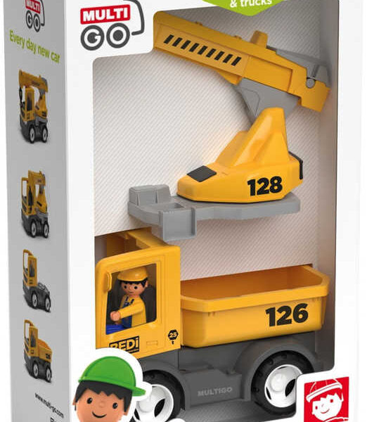 EFKO TOYS MultiGO BUILD set 2+1 figurine Igráček Builder with car EFKO TOYS MultiGO BUILD set 2+1 figurine Igráček Builder with car