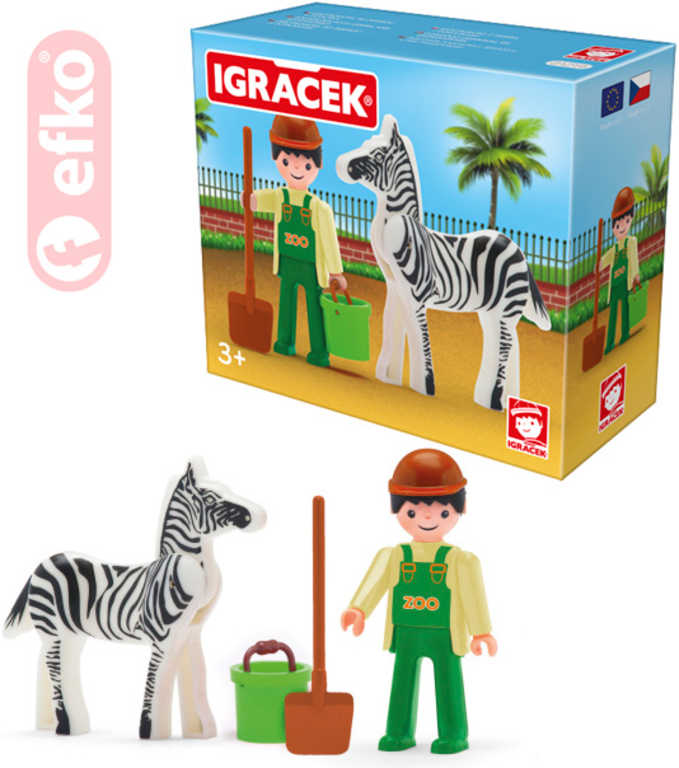 efko-igracek-osetrovatel-se-zebrou-a-doplnky-v-krabicce-stavebnice EFKO TOY TREATER mit Zebra und Zubehör in einer Box BUILDING BOX EFKO TOY TREATER mit Zebra und Zubehör in einer Box BUILDING BOX
