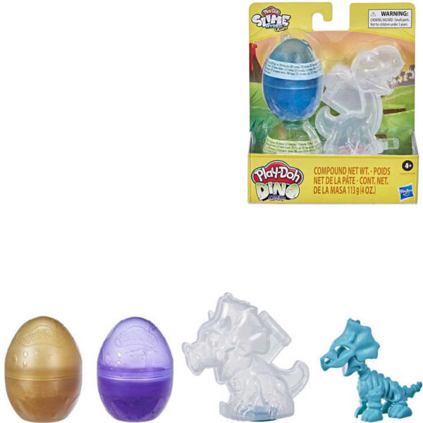 HASBRO PLAY-DOH Dinosaurier-Ei 2er-Set mit Schleim und Figur 2 Typen HASBRO PLAY-DOH Dinosaurier-Ei 2er-Set mit Schleim und Figur 2 Typen