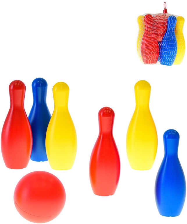 hra-kuzelky-soft-plastove-barevne-set-6ks-19cm-s-kouli-v-sitce Spiel Farbiges Kegelset aus Weichplastik 6 Stück 19cm mit Kugel im Netz Spiel Farbiges Kegelset aus Weichplastik 6 Stück 19cm mit Kugel im Netz