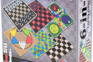 Spielsatz mit Brettspielen 6v1 in der Schachtel Spielsatz mit Brettspielen 6v1 in der Schachtel
