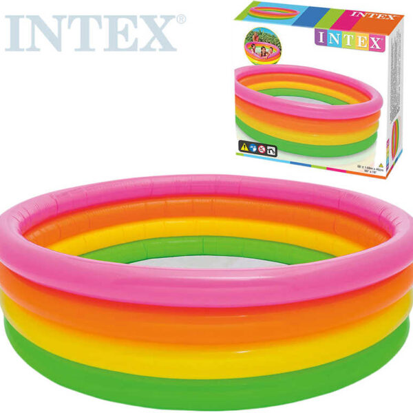 INTEX Aufblasbarer Kinderpool 168x46cm vierfarbiger Kreis Sunset Glow 56441 INTEX Aufblasbarer Kinderpool 168x46cm vierfarbiger Kreis Sunset Glow 56441