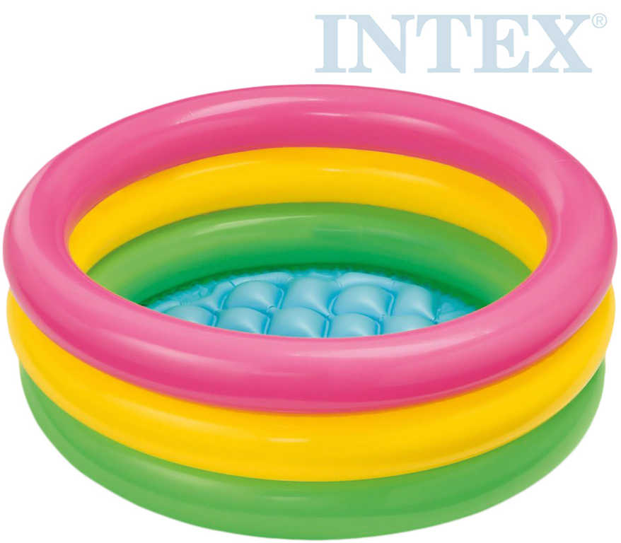 intex-bazenek-detsky-nafukovaci-tribarevny-61x22cm-kulaty-57107 INTEX Aufblasbares Kinderbecken drei Farben 61x22cm rund 57107 INTEX Aufblasbares Kinderbecken drei Farben 61x22cm rund 57107