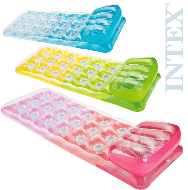 intex-lehatko-188-x-71cm-matrace-s-18-otvory-do-vody-3-barvy INTEX Liege 188 x 71cm Matratze mit 18 Wasserlöchern 3 Farben INTEX Liege 188 x 71cm Matratze mit 18 Wasserlöchern 3 Farben