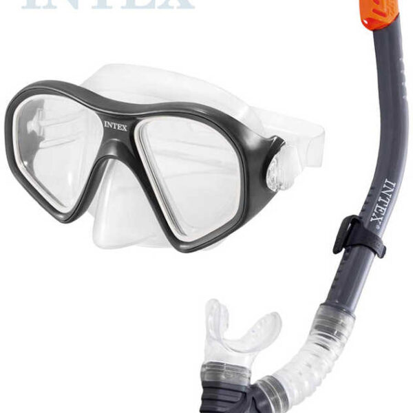 INTEX Reef Rider Tauchset Schwimmbrille + Schnorchel schwarz 55648 INTEX Reef Rider Tauchset Schwimmbrille + Schnorchel schwarz 55648