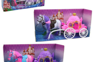 Kutsche für Prinzessin Spielset mit Pferd 34cm 2 Farben Plastik Kutsche für Prinzessin Spielset mit Pferd 34cm 2 Farben Plastik
