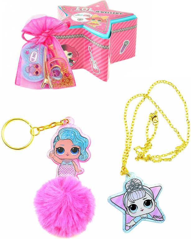 l-o-l-set-detske-sperky-a-sponky-do-vlasu-bizuterie-ruzne-druhy-ve-hvezdicce L.O.L. Set Kinderschmuck und Haarspangen Schmuck in verschiedenen Ausführungen in Stern L.O.L. Set Kinderschmuck und Haarspangen Schmuck in verschiedenen Ausführungen in Stern