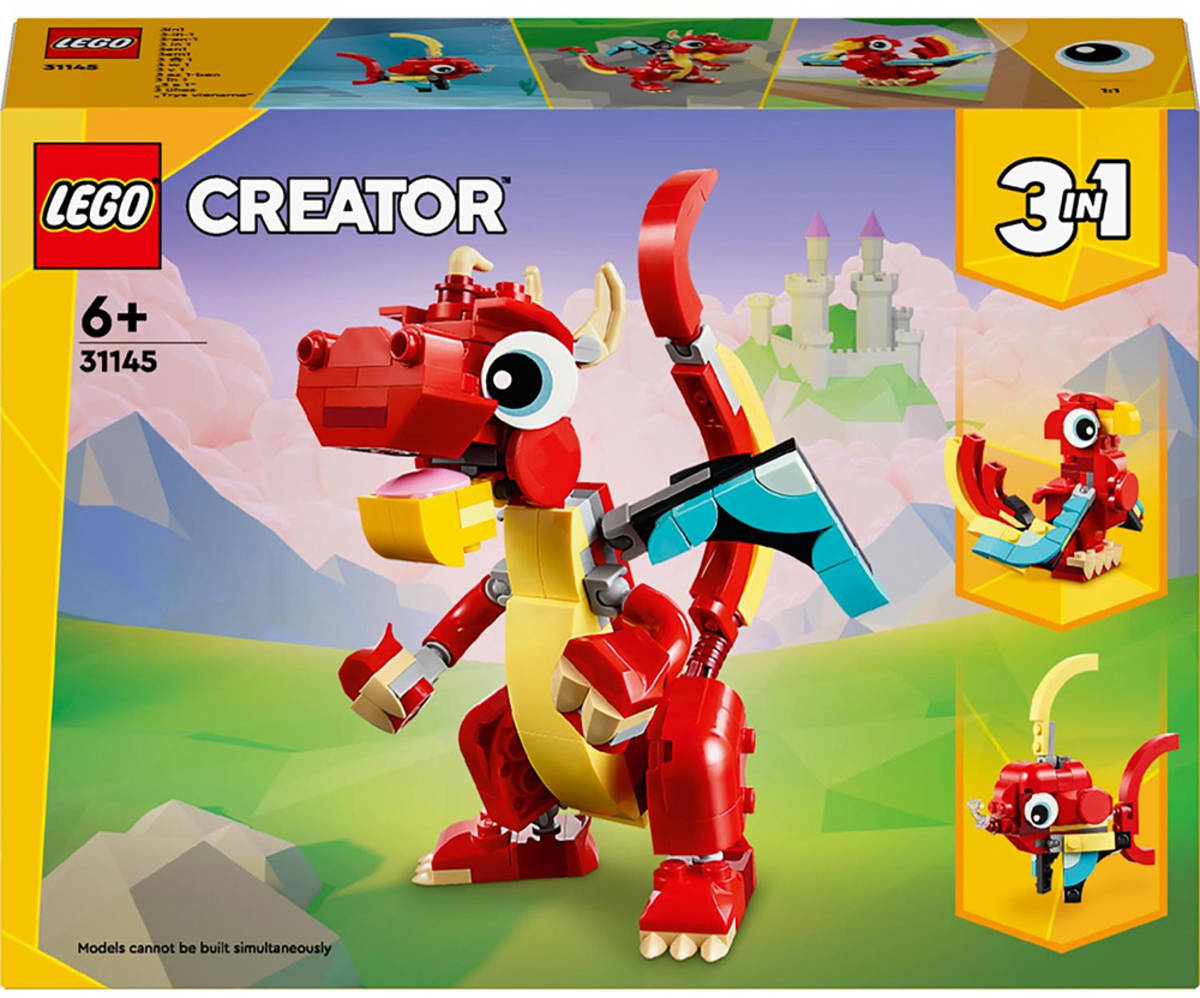lego-creator-cerveny-drak-3v1-31145-stavebnice LEGO CREATOR Roter Drache 3in1 31145 BAUSTEINE LEGO CREATOR Roter Drache 3in1 31145 BAUSTEINE