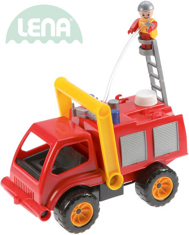 lena-auto-hasicske-plastove-29cm-aktivni-hasici-strikaci-vodu-set-s-panackem-415 LENA Feuerwehrauto aus Kunststoff 29cm aktiv Feuerwehrmann Wasserspritze Set mit Puppe 415 LENA Feuerwehrauto aus Kunststoff 29cm aktiv Feuerwehrmann Wasserspritze Set mit Puppe 415
