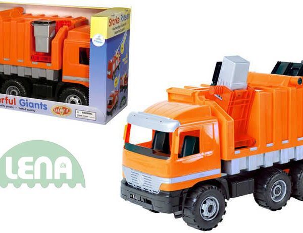 LENA Car Mercedes Müllwagen 75cm 2026 Set kuka Truck mit Mülleimer aus Kunststoff LENA Car Mercedes Müllwagen 75cm 2026 Set kuka Truck mit Mülleimer aus Kunststoff