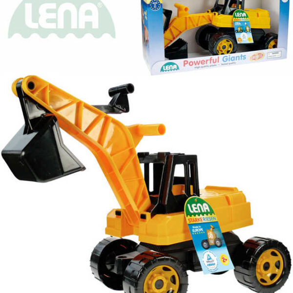 LENA Baby Bagr 70cm gelb-schwarz odrážedlo Funktionskinderwagen Kunststoff 2047 LENA Baby Bagr 70cm gelb-schwarz odrážedlo Funktionskinderwagen Kunststoff 2047