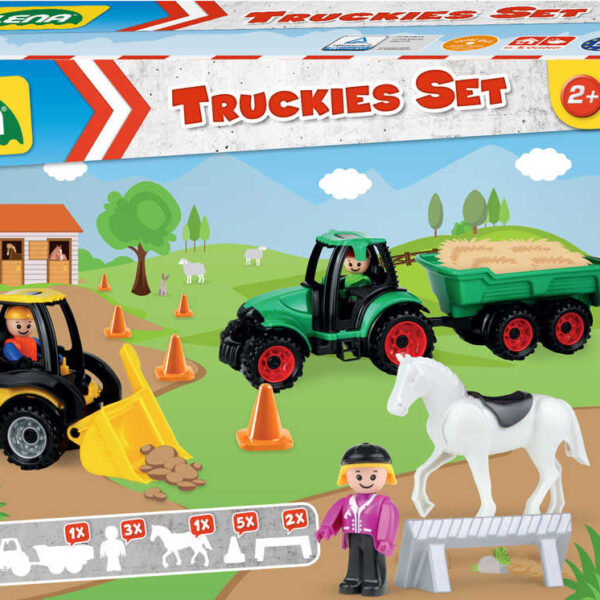 LENA Baby Truckies Farm Set 2 funktionierende Fahrzeuge mit Figuren und Zubehör LENA Baby Truckies Farm Set 2 funktionierende Fahrzeuge mit Figuren und Zubehör