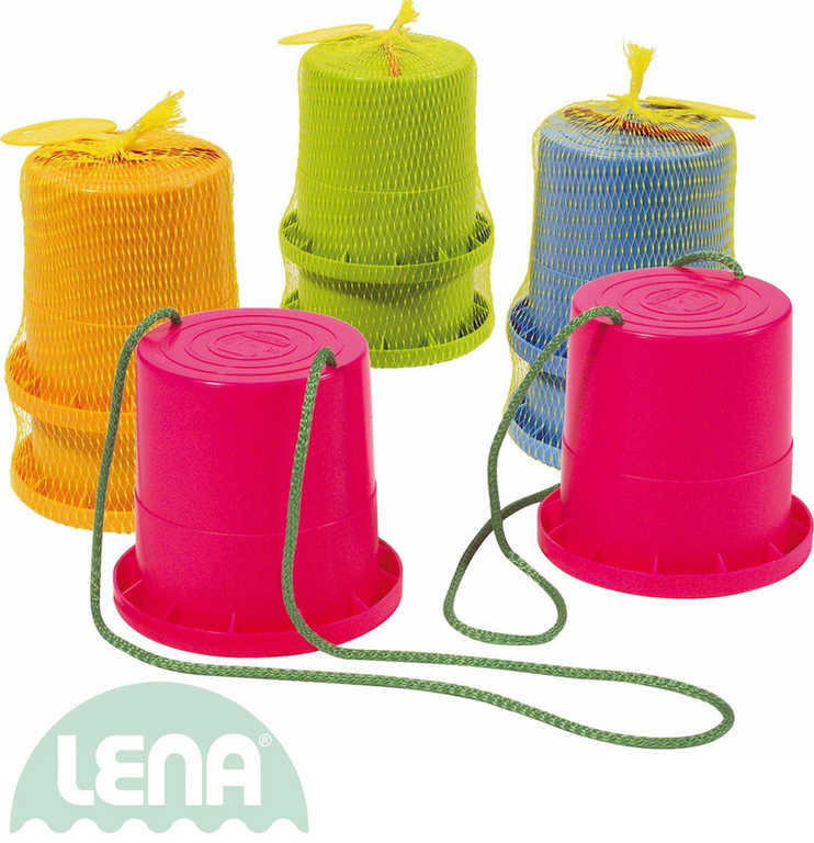 lena-chudy-detske-barevne-plastove-1-par-v-sitce-4-barvy-61410 LENA Kinderstelzen aus Kunststoff