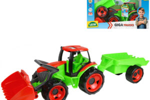 LENA GIGA TRUCKS Traktor mit Ladeschaufel Funktionsset mit Sandanhänger LENA GIGA TRUCKS Traktor mit Ladeschaufel Funktionsset mit Sandanhänger