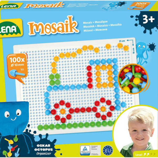 LENA Mosaik farbigen Hut glatt 1cm 100pcs in Box LENA Mosaik farbigen Hut glatt 1cm 100pcs in Box