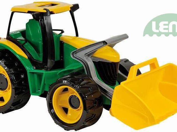 LENA Kunststofftraktor mit Schaufel grün - gelb 62 cm für Sand LENA Kunststofftraktor mit Schaufel grün - gelb 62 cm für Sand