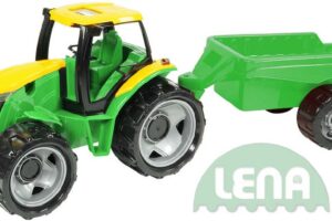 LENA Traktor Kunststoff-Set grün mit Anhänger 94cm im Karton LENA Traktor Kunststoff-Set grün mit Anhänger 94cm im Karton