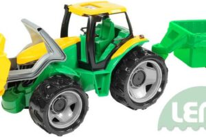 LENA Traktor Kunststoff-Set grün mit Löffel und Anhänger 110cm im Karton LENA Traktor Kunststoff-Set grün mit Löffel und Anhänger 110cm im Karton