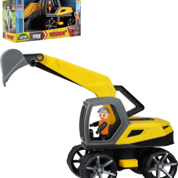 LENA TRUXX 2 Auto-Bagger Funktionsset mit Figur aus Kunststoff im Karton LENA TRUXX 2 Auto-Bagger Funktionsset mit Figur aus Kunststoff im Karton
