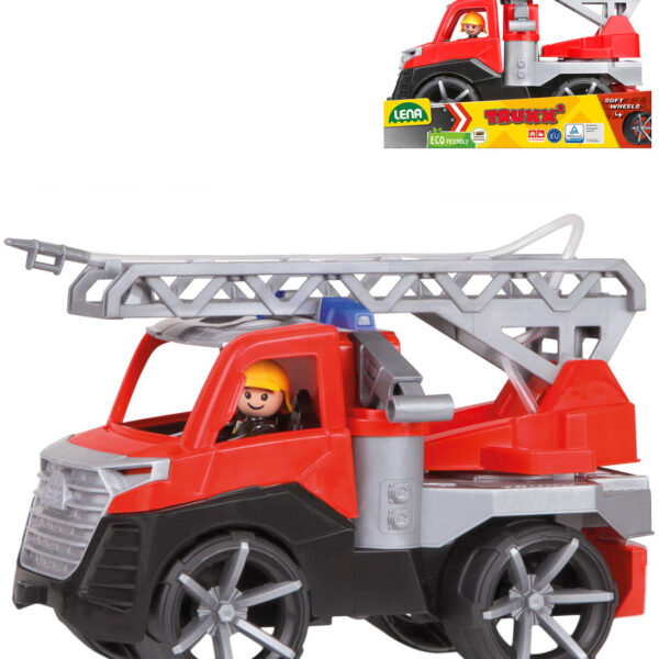 LENA TRUXX 2 Auto-Feuerwehrleute Funktionsset mit Figur Sprühwasser Kunststoff in Box LENA TRUXX 2 Auto-Feuerwehrleute Funktionsset mit Figur Sprühwasser Kunststoff in Box