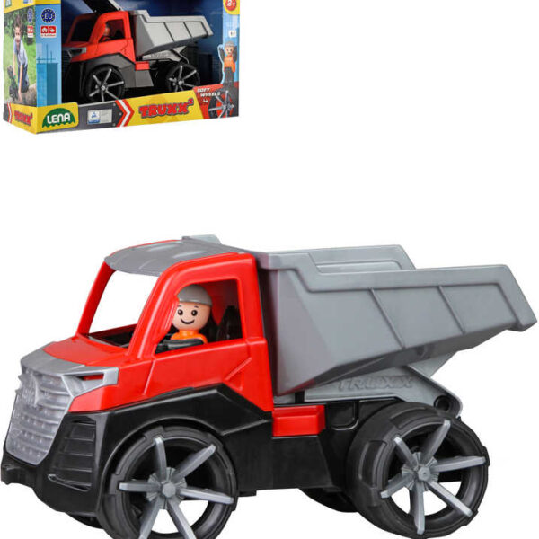 LENA TRUXX 2 Auto-Muldenkipper Funktionsset mit Figur aus Kunststoff im Karton LENA TRUXX 2 Auto-Muldenkipper Funktionsset mit Figur aus Kunststoff im Karton