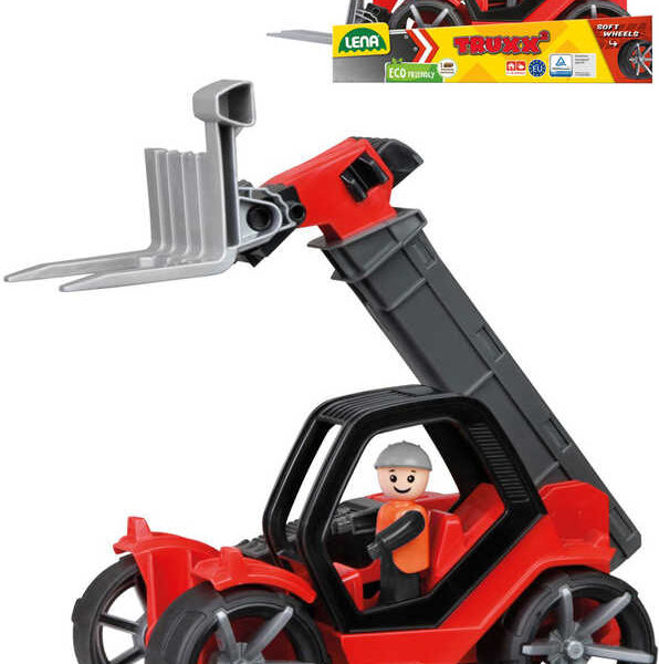 LENA TRUXX 2 Teleskoplader Funktionsset mit Figur im Karton LENA TRUXX 2 Teleskoplader Funktionsset mit Figur im Karton