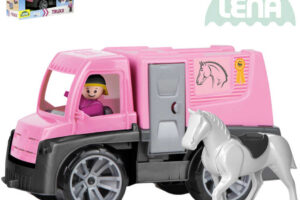 LENA Truxx Pink Pferdetransportwagen Set mit 2 Figuren im Karton LENA Truxx Pink Pferdetransportwagen Set mit 2 Figuren im Karton