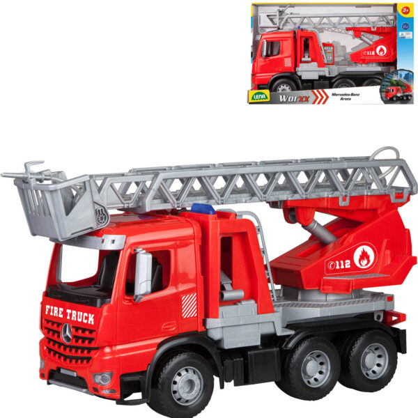 LENA WORXX Car Mercedes-Benz Arocs Feuerwehrfahrzeuge funktionsfähig Sprühwasser LENA WORXX Car Mercedes-Benz Arocs Feuerwehrfahrzeuge funktionsfähig Sprühwasser