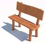 Bank mit Akazienrückenlehne Bank mit Akazienrückenlehne