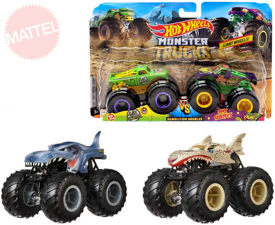 mattel-hot-wheels-auto-monster-trucks-set-2ks-velka-kola-demolicni-duo MATTEL HOT WHEELS Car Monster Trucks Set 2pcs große Räder Demolition Duo MATTEL HOT WHEELS Car Monster Trucks Set 2pcs große Räder Demolition Duo