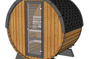 Mini Sauna 160 cm Thermowood ohne Ofen .