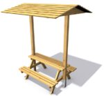 Monkey Picknicktisch mit Vordach Monkey Picknicktisch mit Vordach