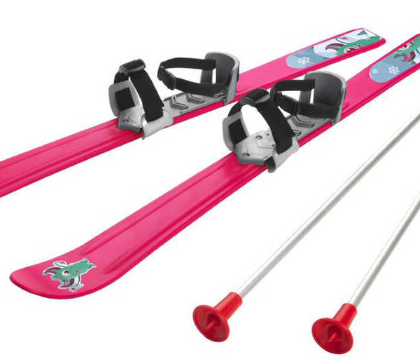 PLASTKON Carving-Ski Baby Ski 90cm Pink mit Bindung und Stöcken PLASTKON Carving-Ski Baby Ski 90cm Pink mit Bindung und Stöcken