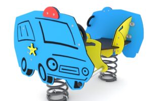 Gefederter Zwei-Schwinger - Polizeiwagen Gefederter Zwei-Schwinger - Polizeiwagen