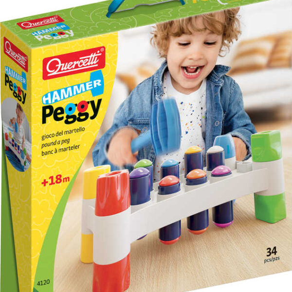 QUERCETTI Hammer Peggy Baby Hammer 8 Stifte mit Hammer QUERCETTI Hammer Peggy Baby Hammer 8 Stifte mit Hammer